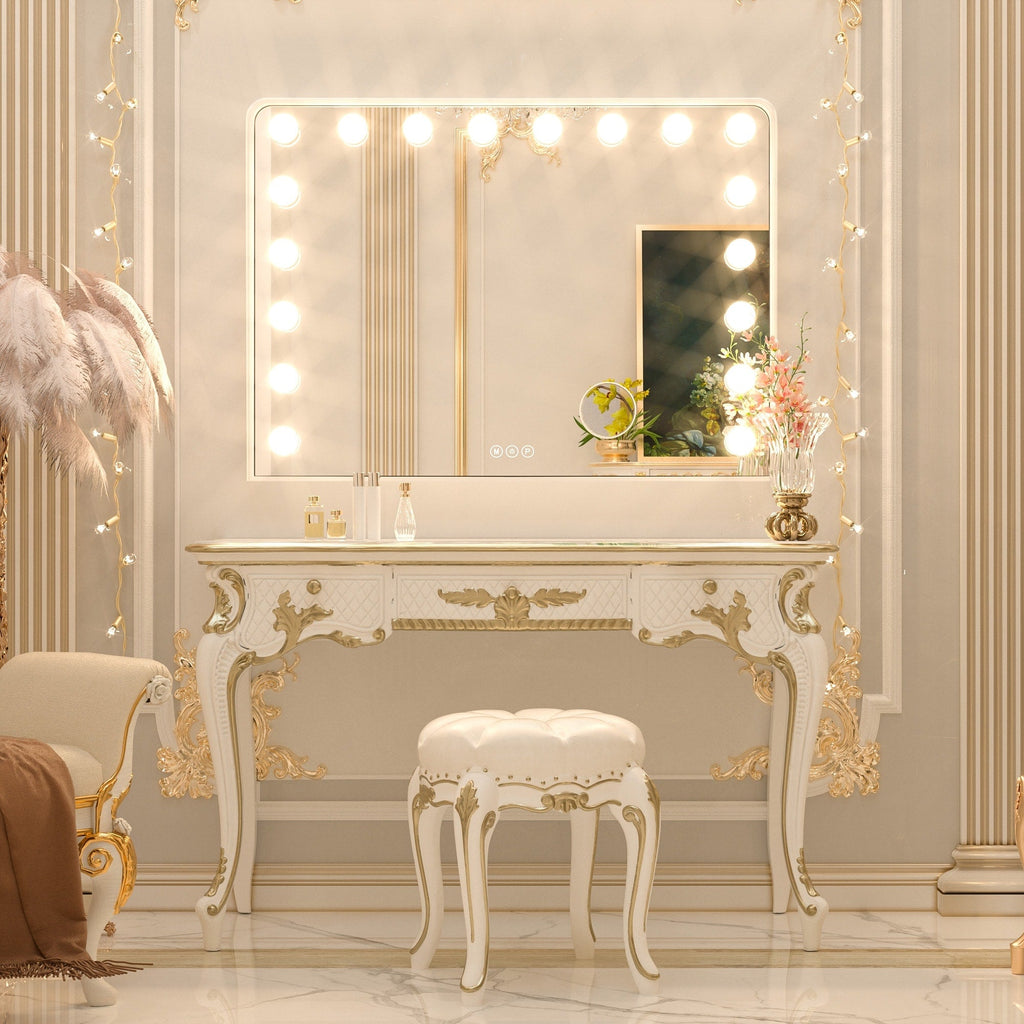 Miroir de maquillage Hollywood Keonjinn à LED avec 15/18 lumières LED