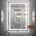Miroir de salle de bain LED antibuée ultra-lumineux KIOTEE avec rétroéclairage et éclairage frontal Garantie 3 ans