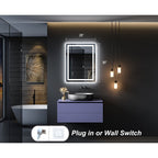 Miroir de salle de bain LED antibuée ultra-lumineux KIOTEE avec rétroéclairage et éclairage frontal Garantie 3 ans