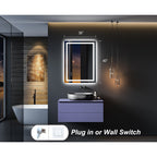Miroir de salle de bain LED antibuée ultra-lumineux KIOTEE avec rétroéclairage et éclairage frontal Garantie 3 ans