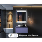 Miroir de salle de bain LED antibuée ultra-lumineux KIOTEE avec rétroéclairage et éclairage frontal Garantie 3 ans