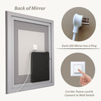 Miroir de salle de bain LED antibuée ultra-lumineux KIOTEE avec rétroéclairage et éclairage frontal Garantie 3 ans