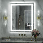 Miroir de salle de bain LED antibuée ultra-lumineux KIOTEE avec rétroéclairage et éclairage frontal Garantie 3 ans