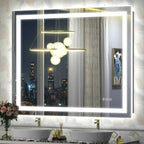 Miroir de salle de bain LED antibuée ultra-lumineux KIOTEE avec rétroéclairage et éclairage frontal Garantie 3 ans