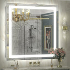 Miroir de salle de bain LED antibuée ultra-lumineux KIOTEE avec rétroéclairage et éclairage frontal Garantie 3 ans
