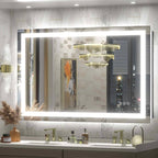 Miroir de salle de bain LED antibuée ultra-lumineux KIOTEE avec rétroéclairage et éclairage frontal Garantie 3 ans