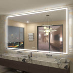 Miroir de salle de bain LED antibuée ultra-lumineux KIOTEE avec rétroéclairage et éclairage frontal Garantie 3 ans