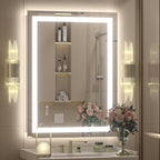 Miroir de salle de bain LED antibuée ultra-lumineux KIOTEE avec rétroéclairage et éclairage frontal Garantie 3 ans