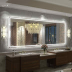Miroir de salle de bain LED antibuée ultra-lumineux KIOTEE avec rétroéclairage et éclairage frontal Garantie 3 ans