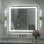 Miroir de salle de bain LED antibuée ultra-lumineux KIOTEE avec rétroéclairage et éclairage frontal Garantie 3 ans