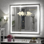 Miroir de salle de bain LED antibuée ultra-lumineux KIOTEE avec rétroéclairage et éclairage frontal Garantie 3 ans