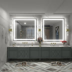 Miroir de salle de bain LED antibuée ultra-lumineux KIOTEE avec rétroéclairage et éclairage frontal Garantie 3 ans