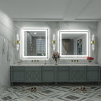 Miroir de salle de bain LED antibuée ultra-lumineux KIOTEE avec rétroéclairage et éclairage frontal Garantie 3 ans