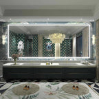 Miroir de salle de bain LED antibuée ultra-lumineux KIOTEE avec rétroéclairage et éclairage frontal Garantie 3 ans