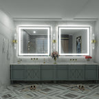 Miroir de salle de bain LED antibuée ultra-lumineux KIOTEE avec rétroéclairage et éclairage frontal Garantie 3 ans