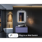 Miroir de salle de bain LED antibuée ultra-lumineux KIOTEE avec rétroéclairage et éclairage frontal Garantie 3 ans