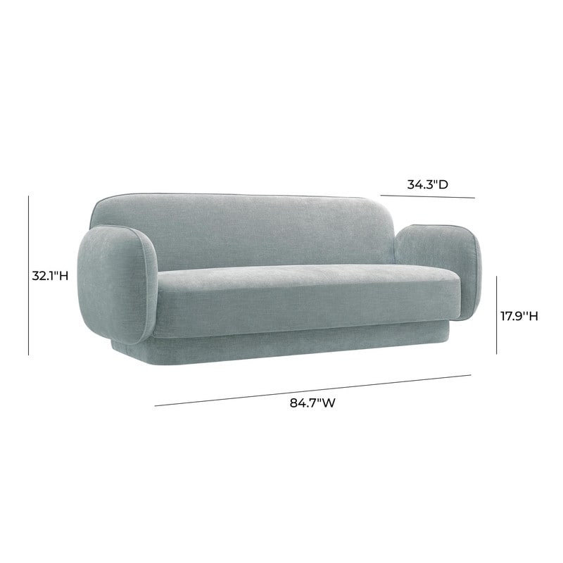 Canapé Kandor en velours texturé - 84,7 L x 34,3 P x 32,1 H