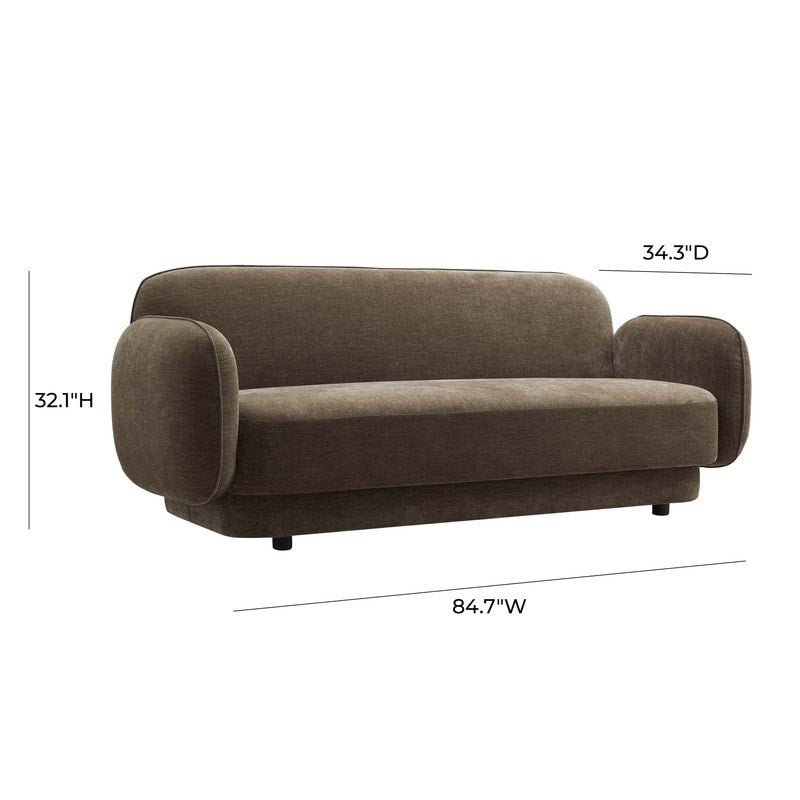 Canapé Kandor en velours texturé - 84,7 L x 34,3 P x 32,1 H