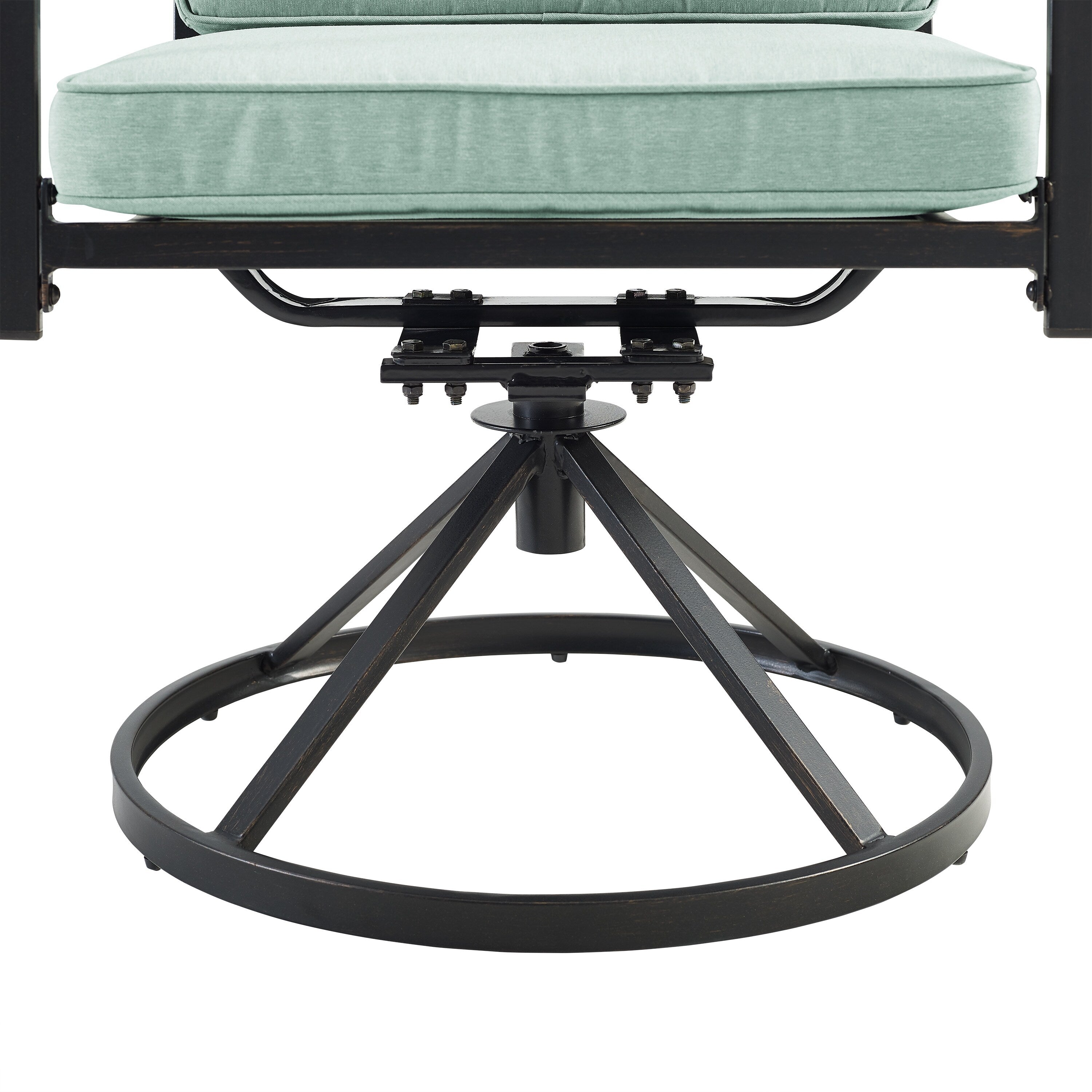 Ensemble de salle à manger rond en métal Crosley Kaplan 5 pièces : table et 4 chaises pivotantes