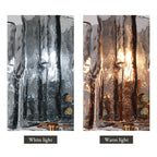 Lustre linéaire moderne Kasy à 5 lumières en verre texturé pour îlot de cuisine, design unique