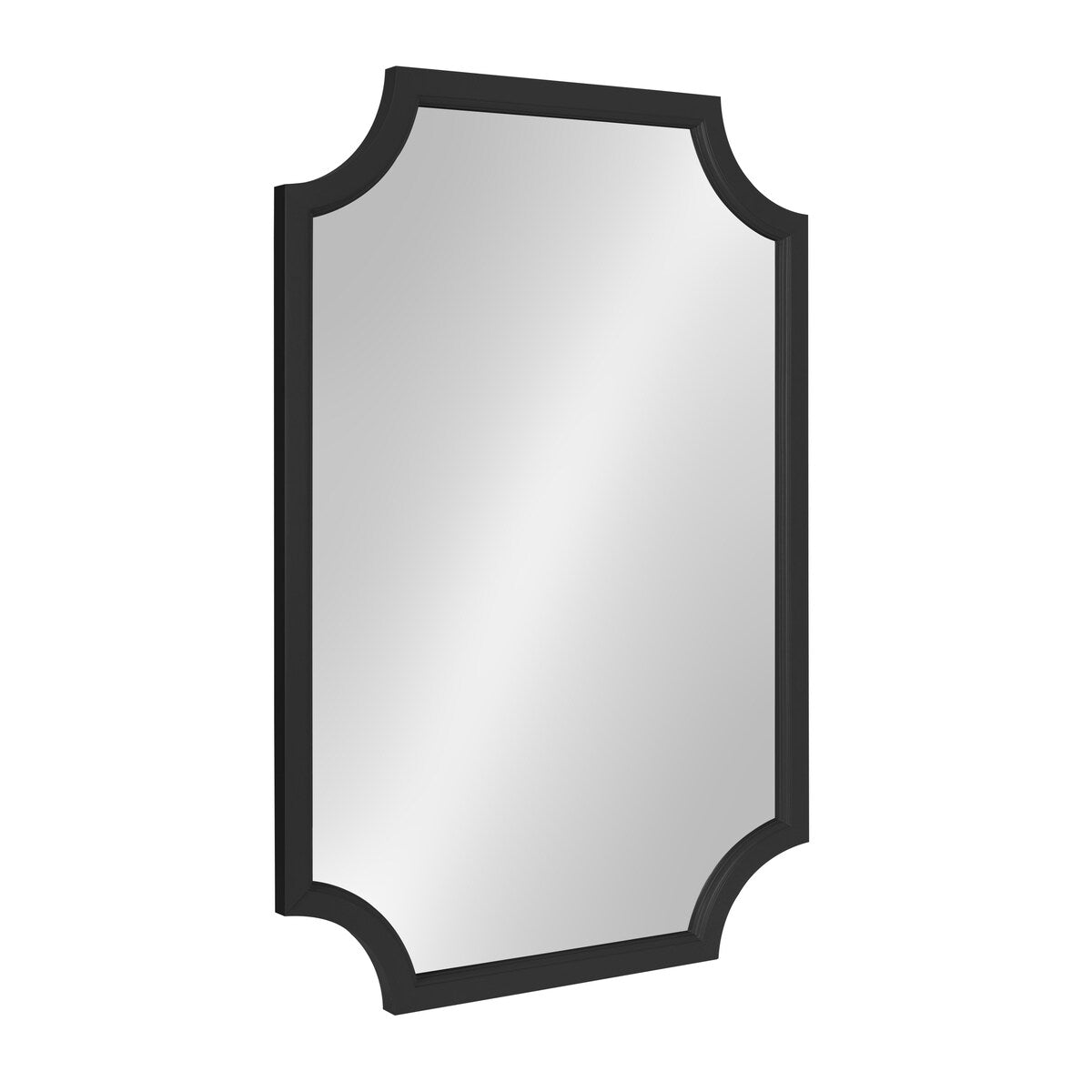 Miroir encadré en bois festonné Kate et Laurel Hogan