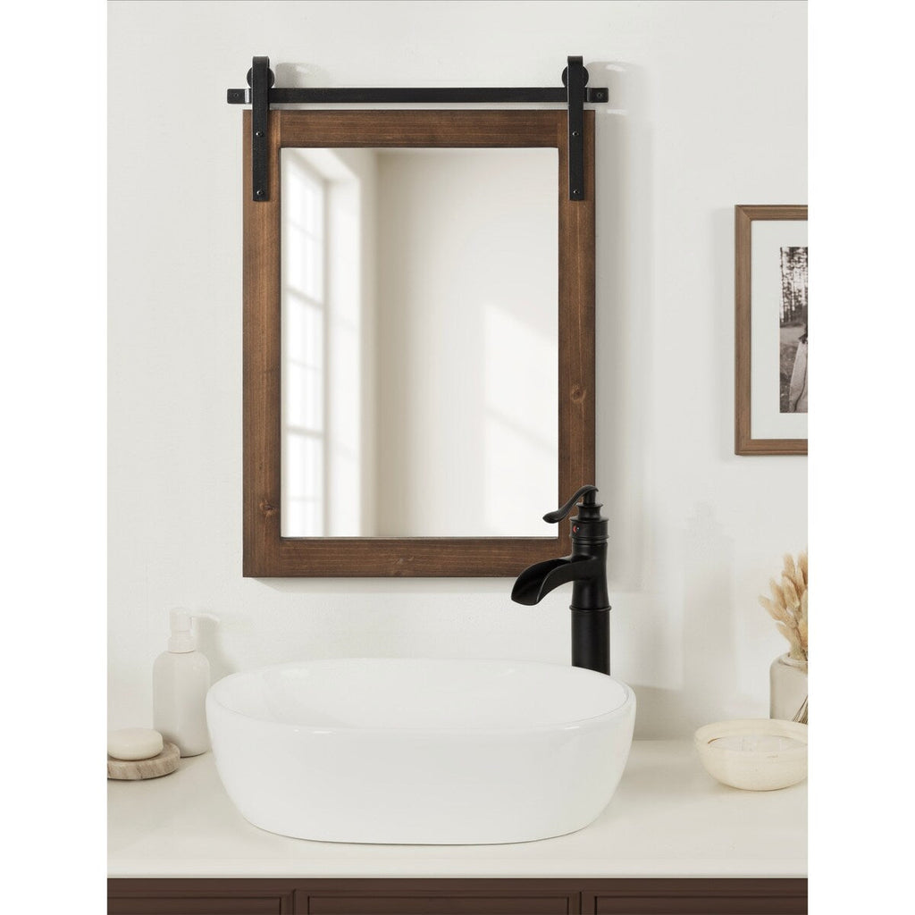 Miroir mural rectangulaire rustique Kate et Laurel Cates