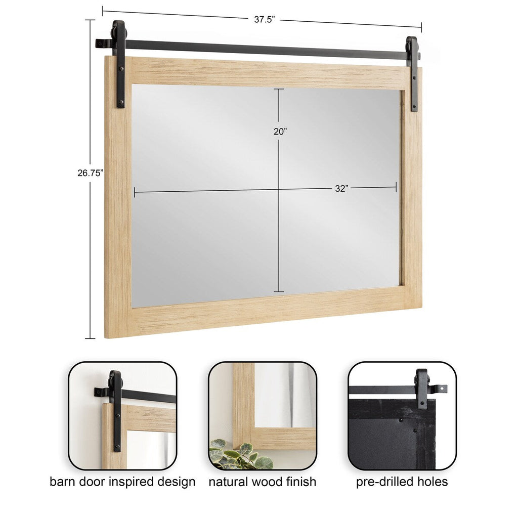 Miroir mural rectangulaire rustique Kate et Laurel Cates