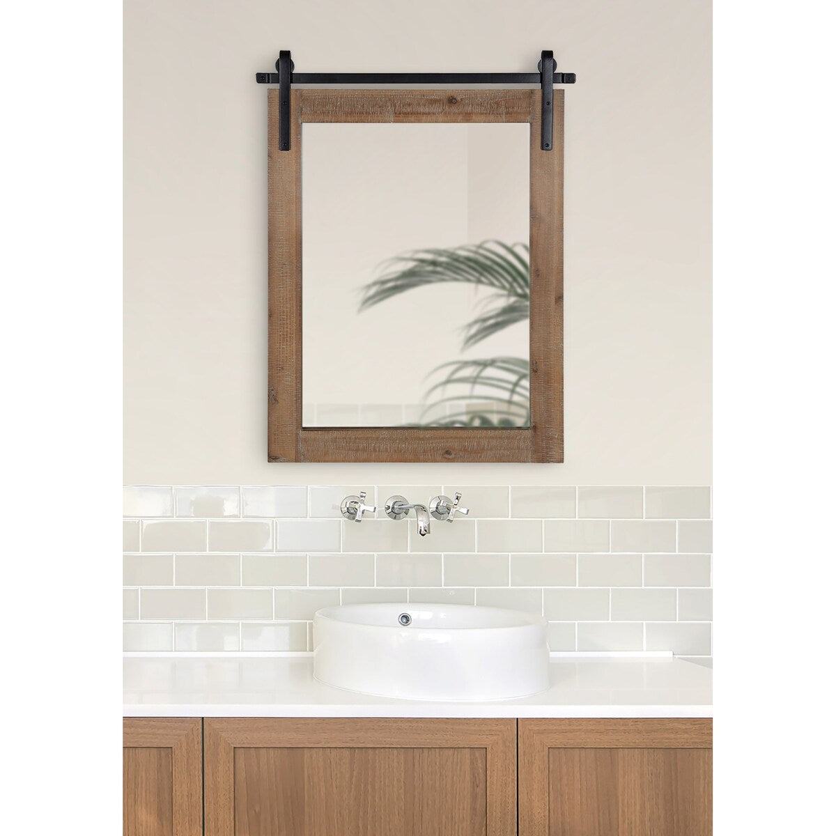 Miroir mural rectangulaire rustique Kate et Laurel Cates