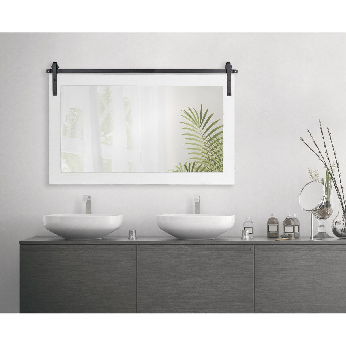 Miroir mural rectangulaire rustique Kate et Laurel Cates