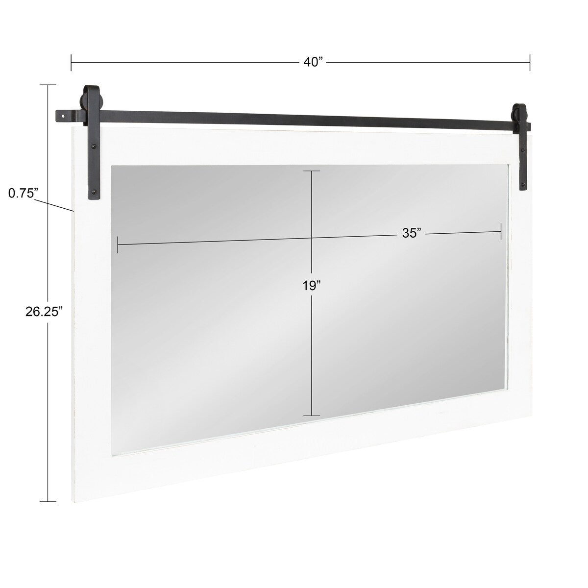 Miroir mural rectangulaire rustique Kate et Laurel Cates
