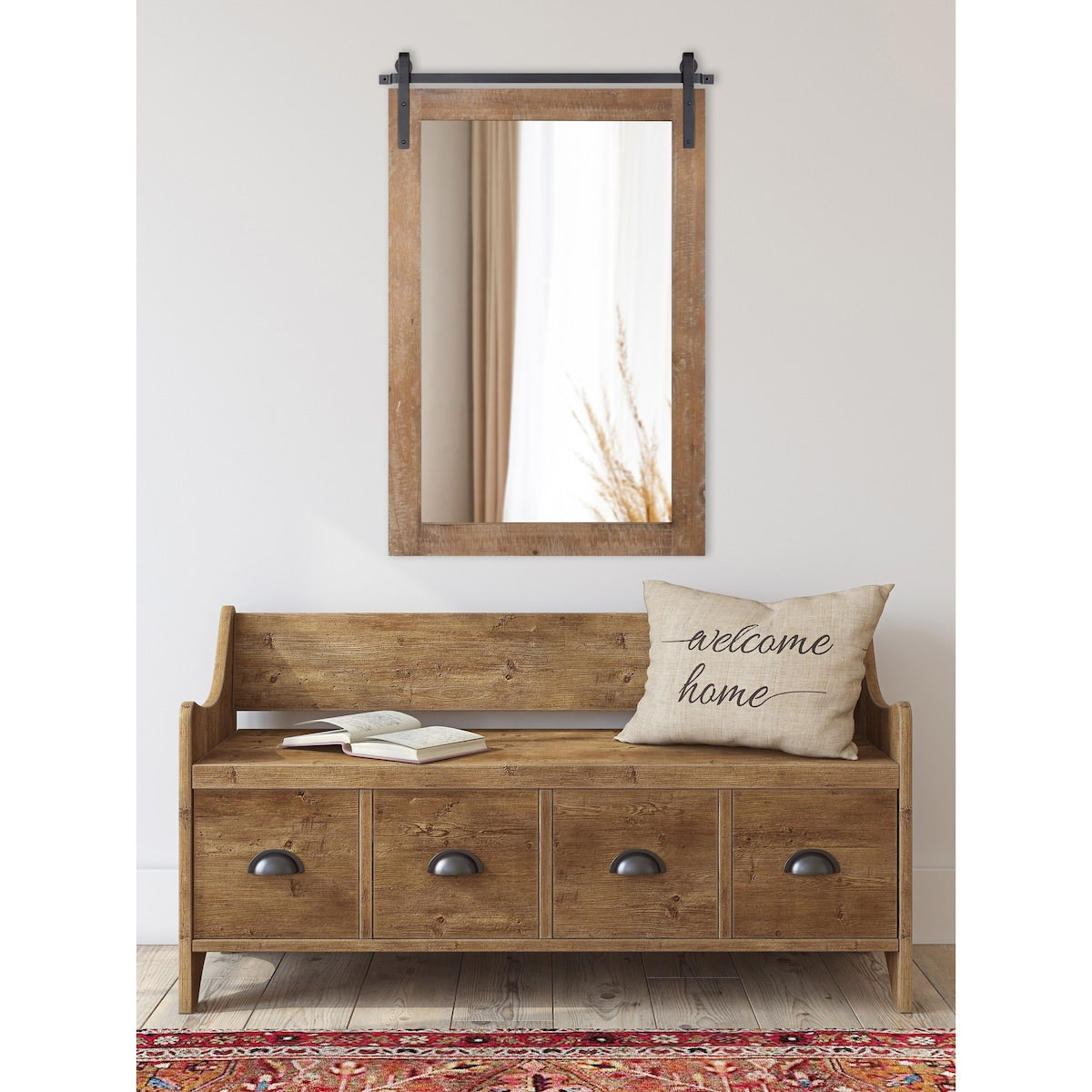Miroir mural rectangulaire rustique Kate et Laurel Cates