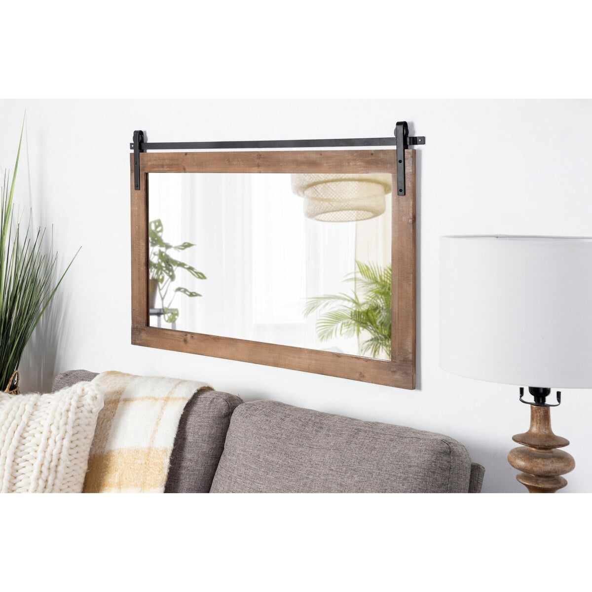 Miroir mural rectangulaire rustique Kate et Laurel Cates