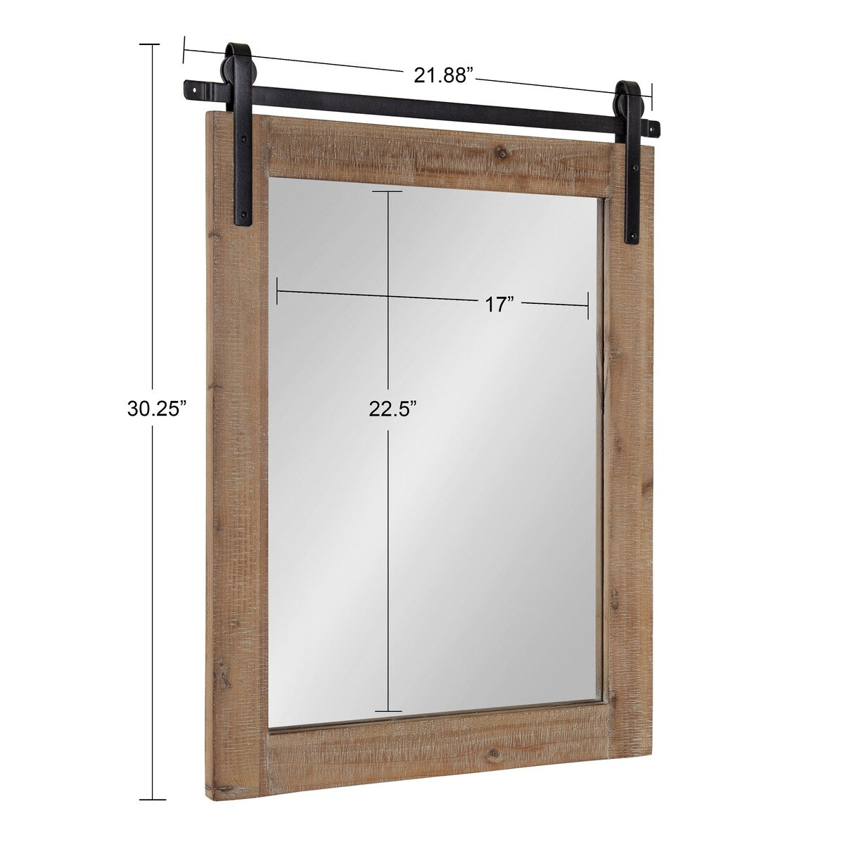 Miroir mural rectangulaire rustique Kate et Laurel Cates