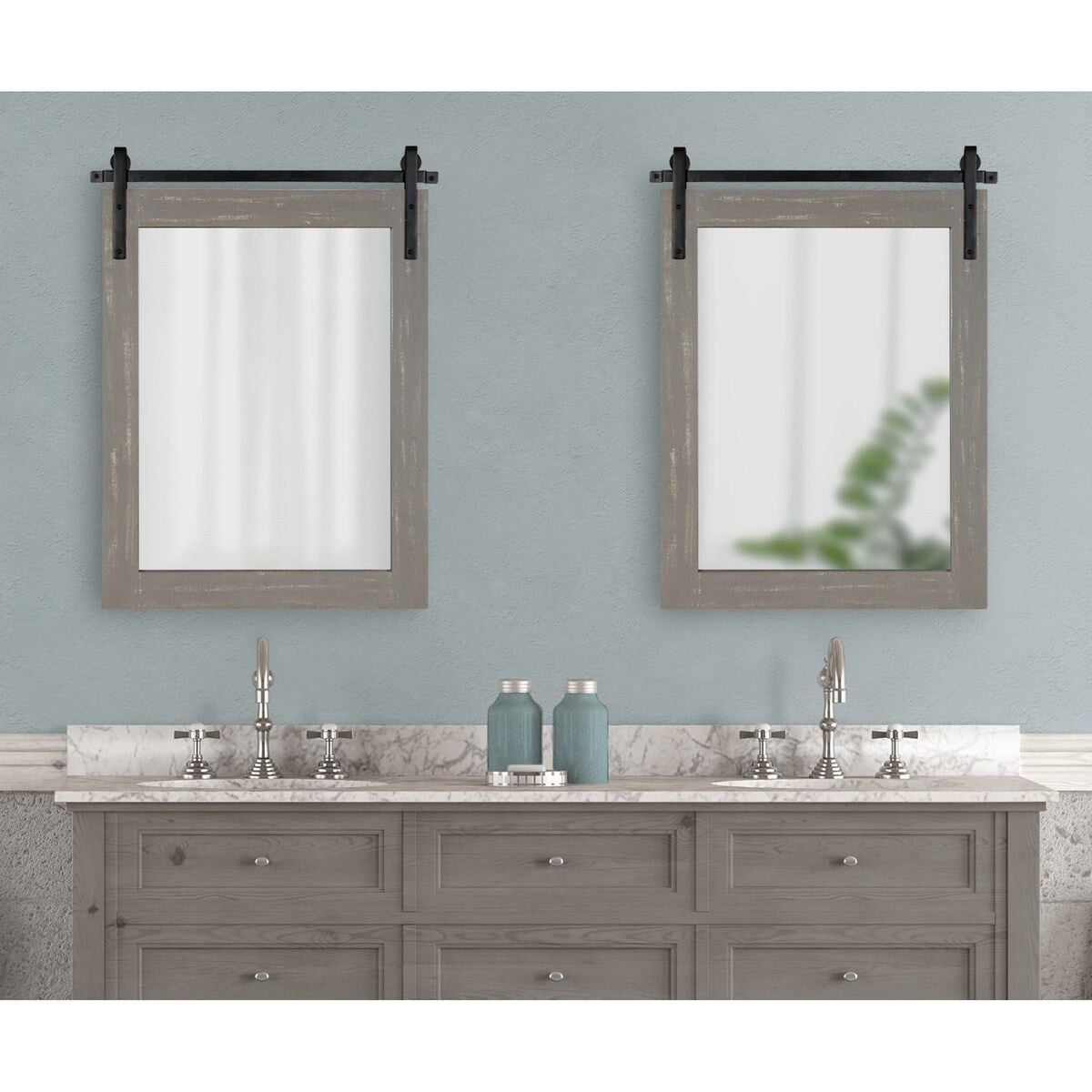 Miroir mural rectangulaire rustique Kate et Laurel Cates