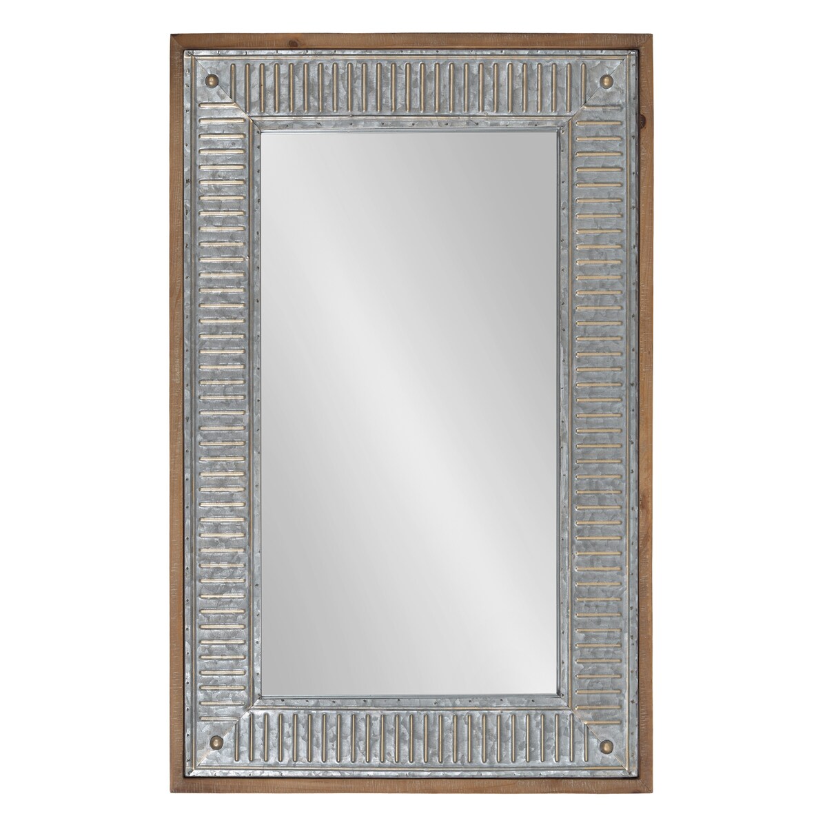 Miroir mural en bois et métal Kate et Laurel Deely