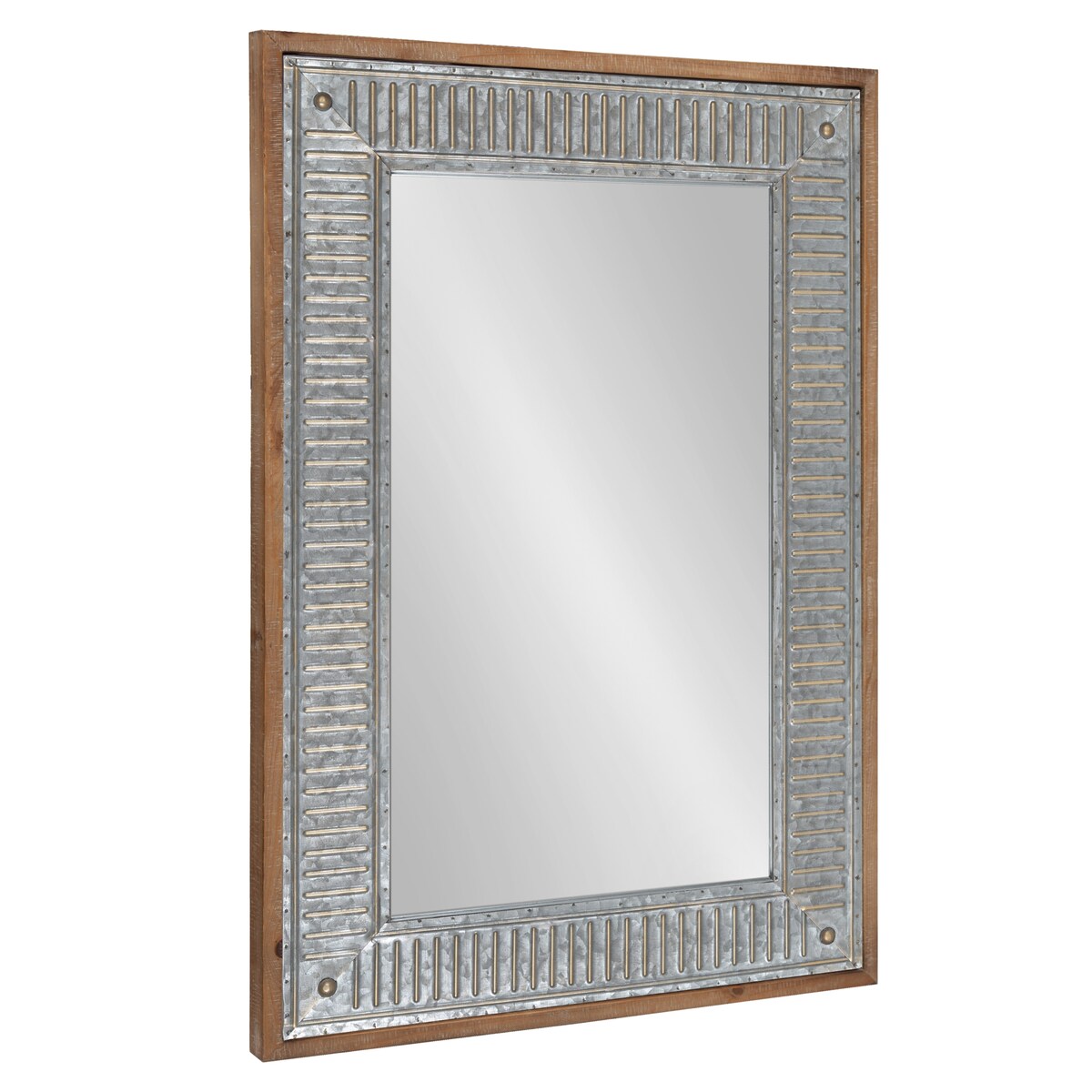 Miroir mural en bois et métal Kate et Laurel Deely