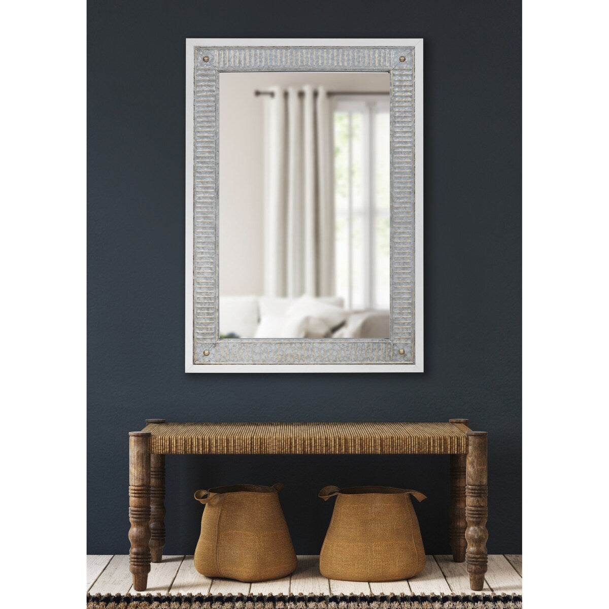 Miroir mural en bois et métal Kate et Laurel Deely