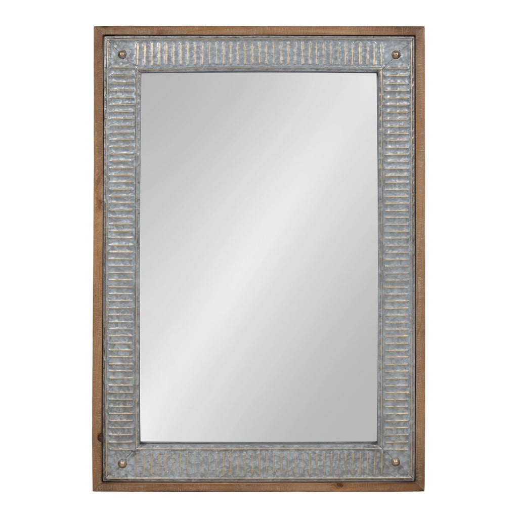 Miroir mural en bois et métal Kate et Laurel Deely