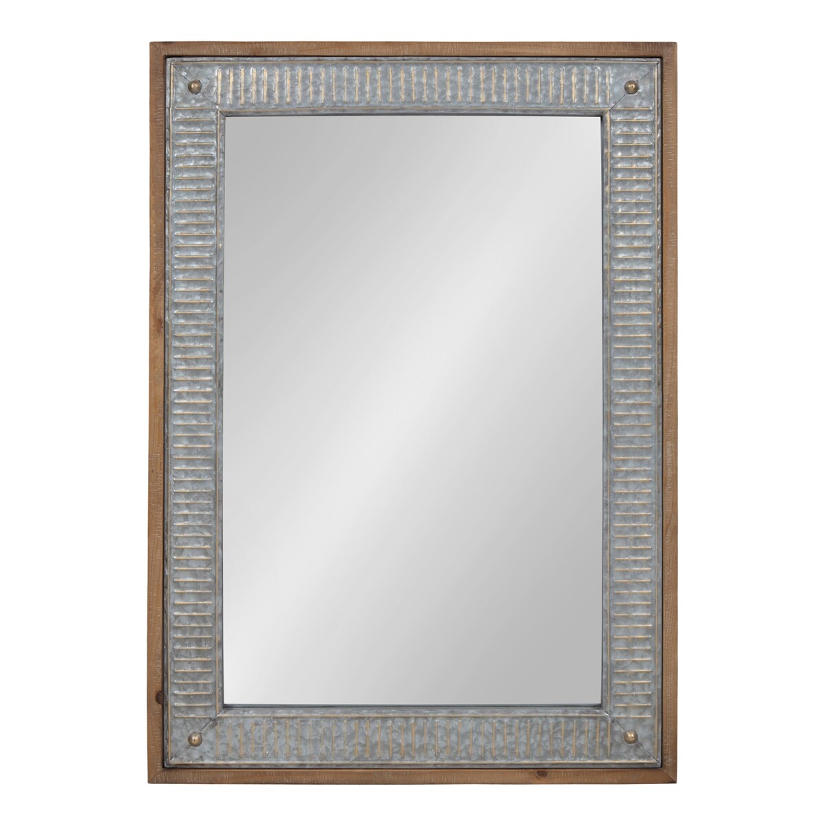 Miroir mural en bois et métal Kate et Laurel Deely