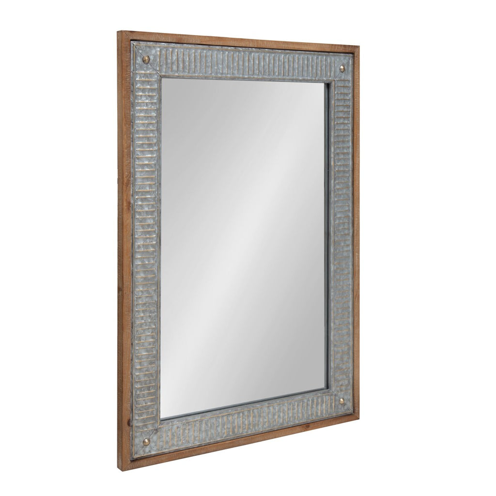 Miroir mural en bois et métal Kate et Laurel Deely