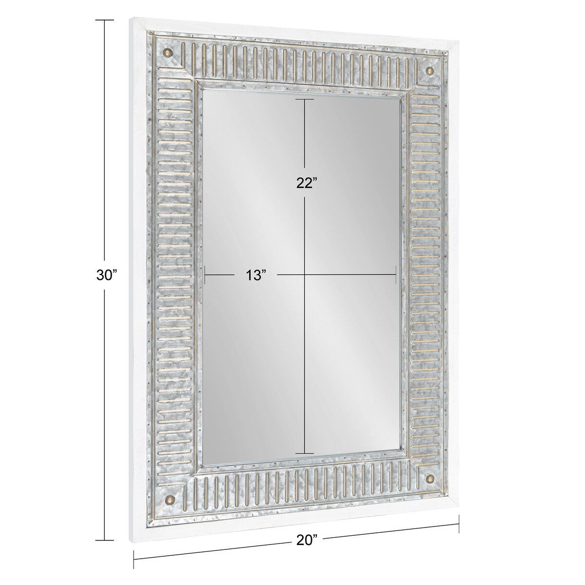 Miroir mural en bois et métal Kate et Laurel Deely