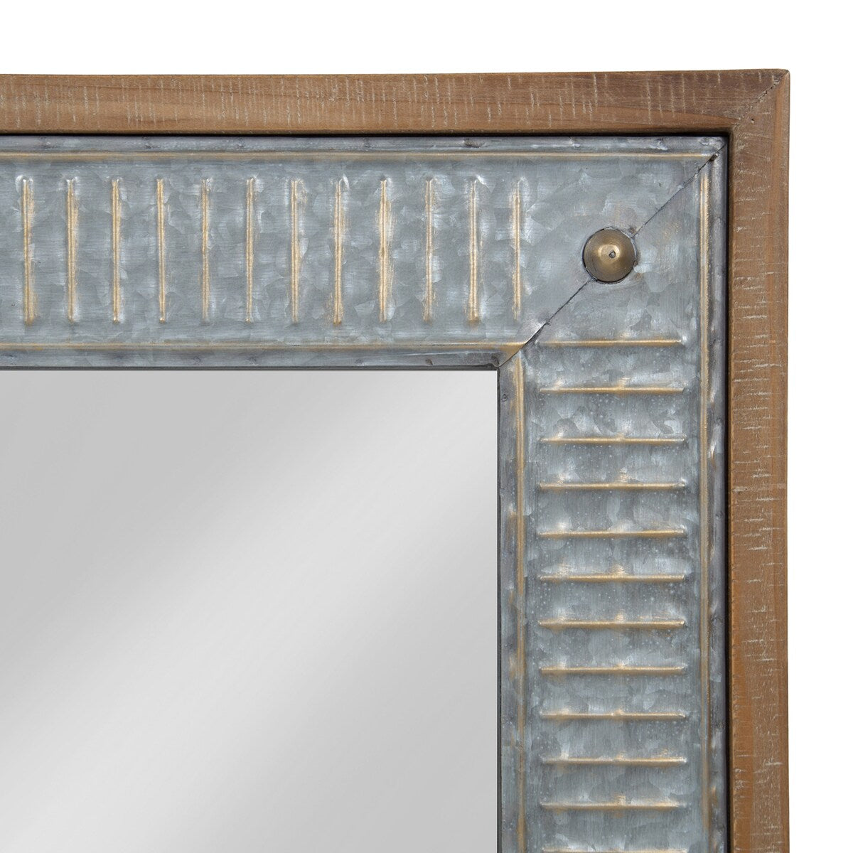 Miroir mural en bois et métal Kate et Laurel Deely
