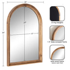 Miroir mural en bois Arch de Kate et Laurel Hatherleigh