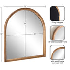 Miroir mural en bois Arch de Kate et Laurel Hatherleigh