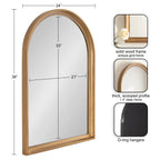 Miroir mural en bois Arch de Kate et Laurel Hatherleigh