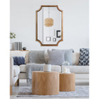 Miroir encadré en bois festonné Kate et Laurel Hogan