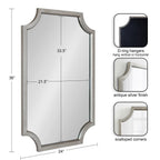Miroir encadré en bois festonné Kate et Laurel Hogan