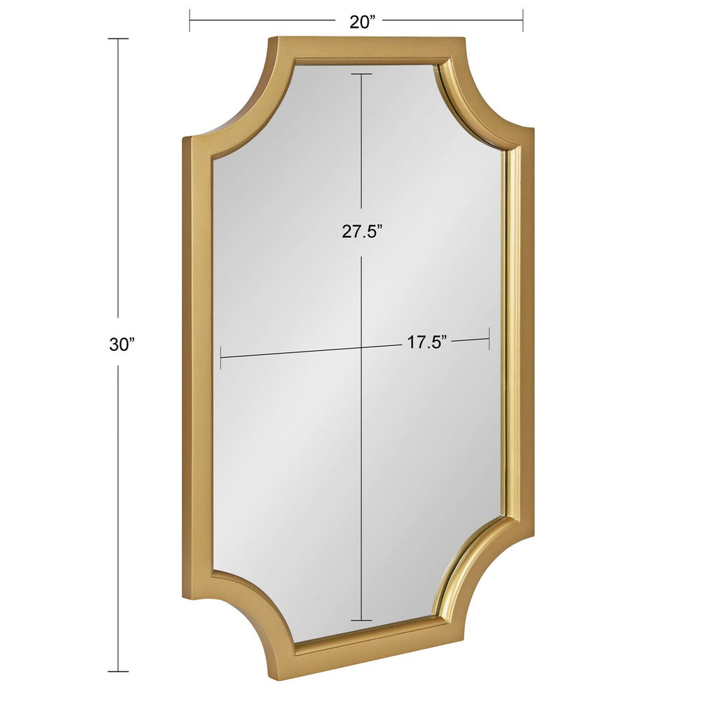 Miroir encadré en bois festonné Kate et Laurel Hogan