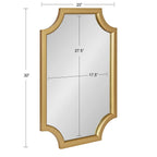Miroir encadré en bois festonné Kate et Laurel Hogan