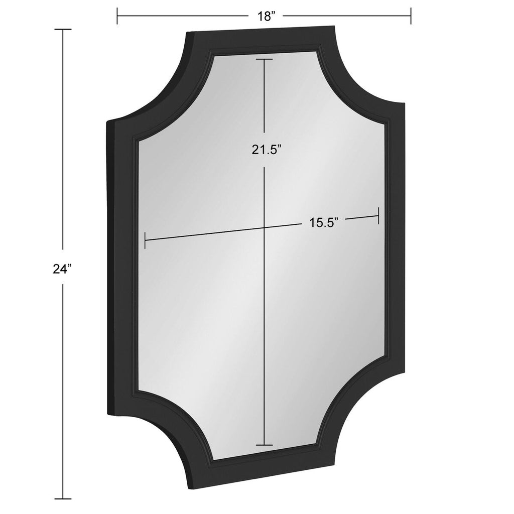 Miroir encadré en bois festonné Kate et Laurel Hogan
